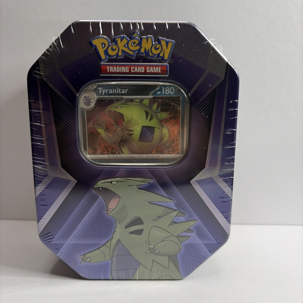 Tyranitar Triple Whammy Collectors Tin - Pokemon TCG - Factory Sealed